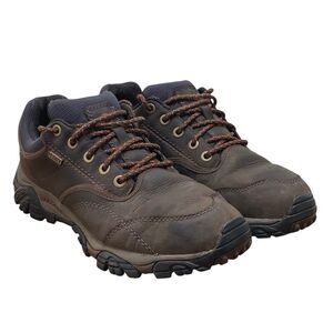 Merrell Moab Rover Men’s Sz 9 Espresso Leather Vibram Sole Lace Up Hiking (HF21)